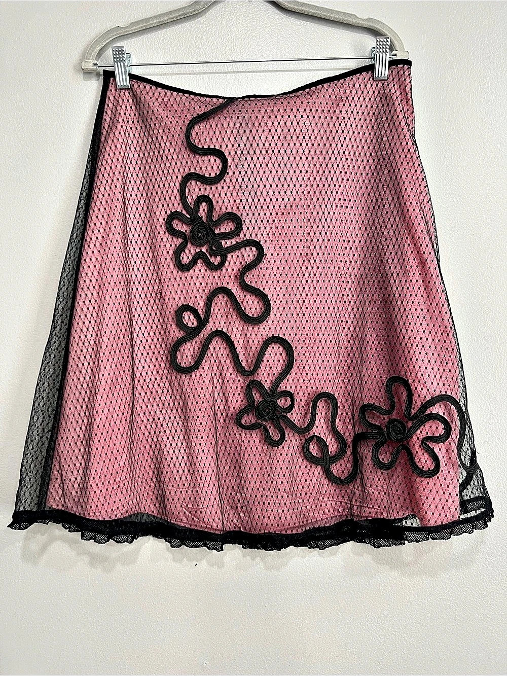 HeartSoul Y2K Pink & Black A-Line Skirt Large